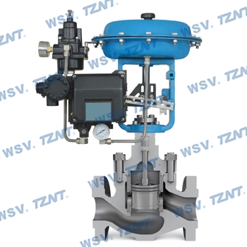 Top-guided single-seated control valve--